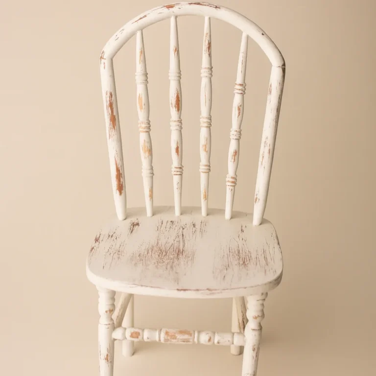 Vintage white wooden chair