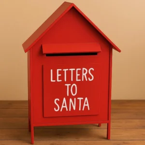 Red_Letters to Santa_mailbox on wooden floor