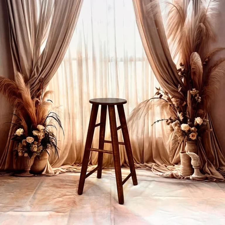 wooden bar stool
