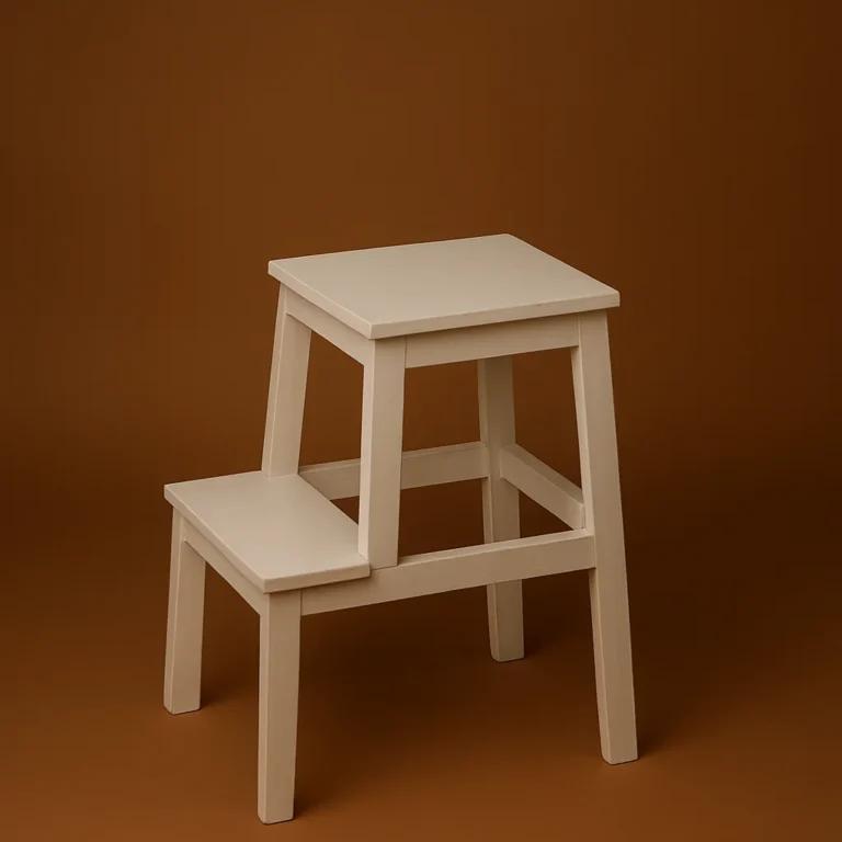 Two step wooden stool