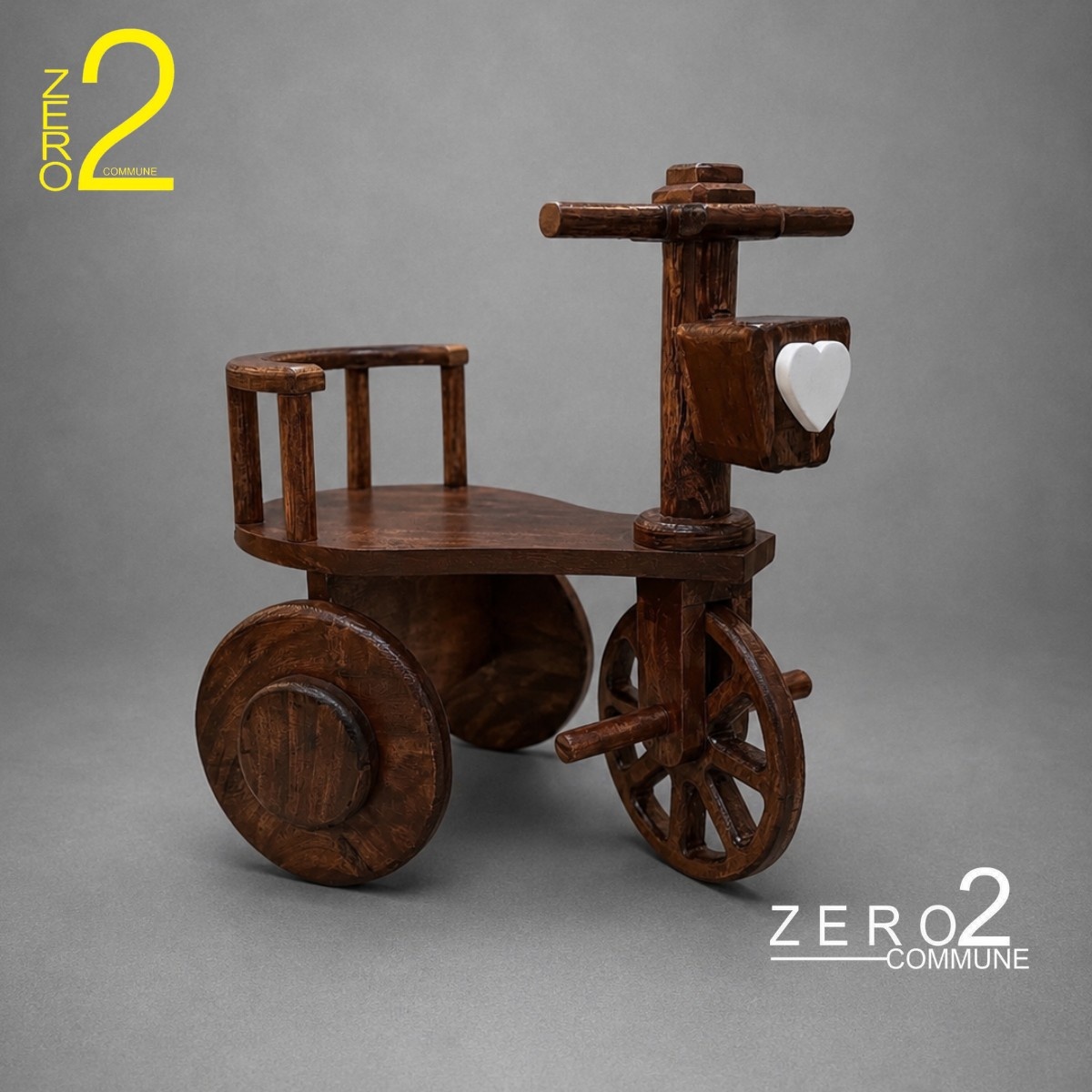 Brown tricycle photography prop for baby and kids photoshoots