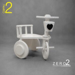 White tricycle photography prop for baby and kids photoshoots