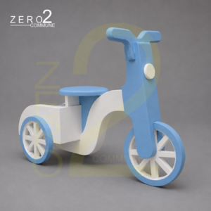 Basket Cycle photography prop in white and blue for baby photoshoot