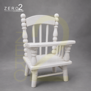 White vintage chair photography prop for baby and kids photoshoots