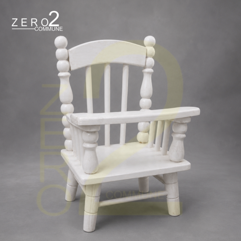 White vintage chair photography prop for baby and kids photoshoots
